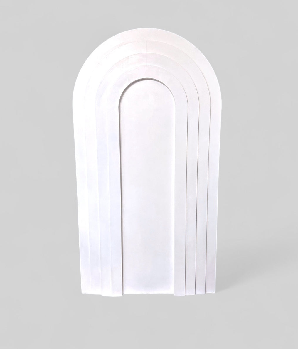 Layered Arch Backdrop RENTAL - White