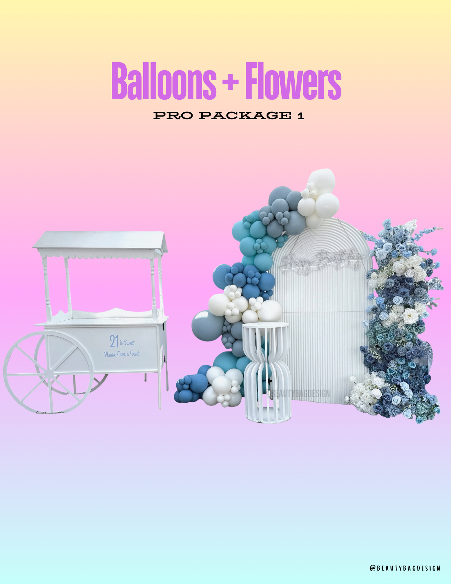 Balloons + Flowers Pro Package 1 Rental