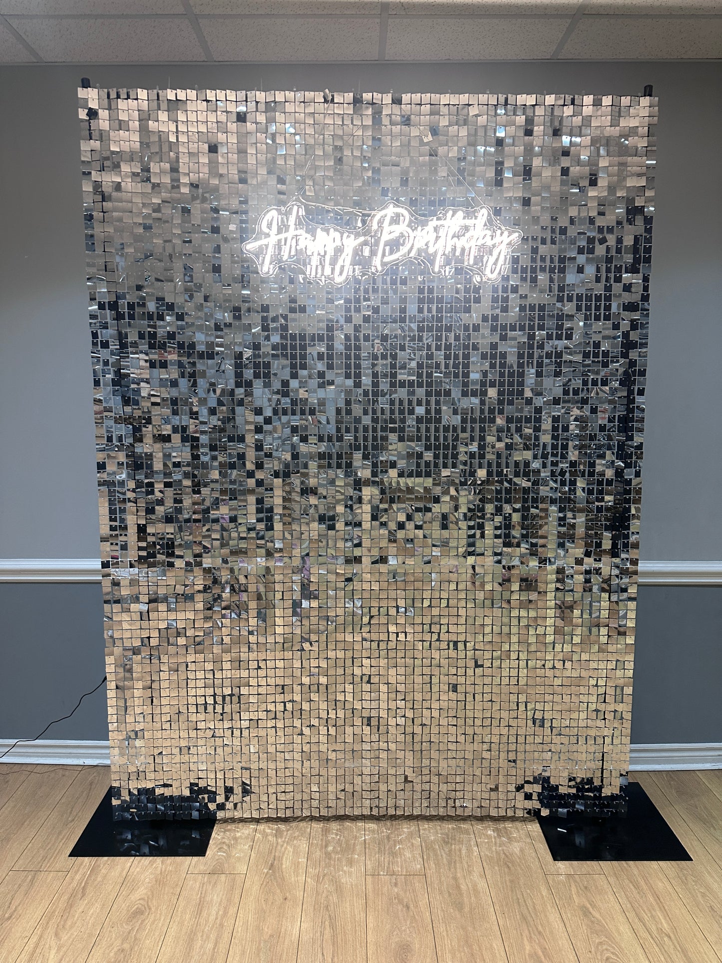 Shimmer Wall with Heavy Duty Backdrop Stand RENTAL
