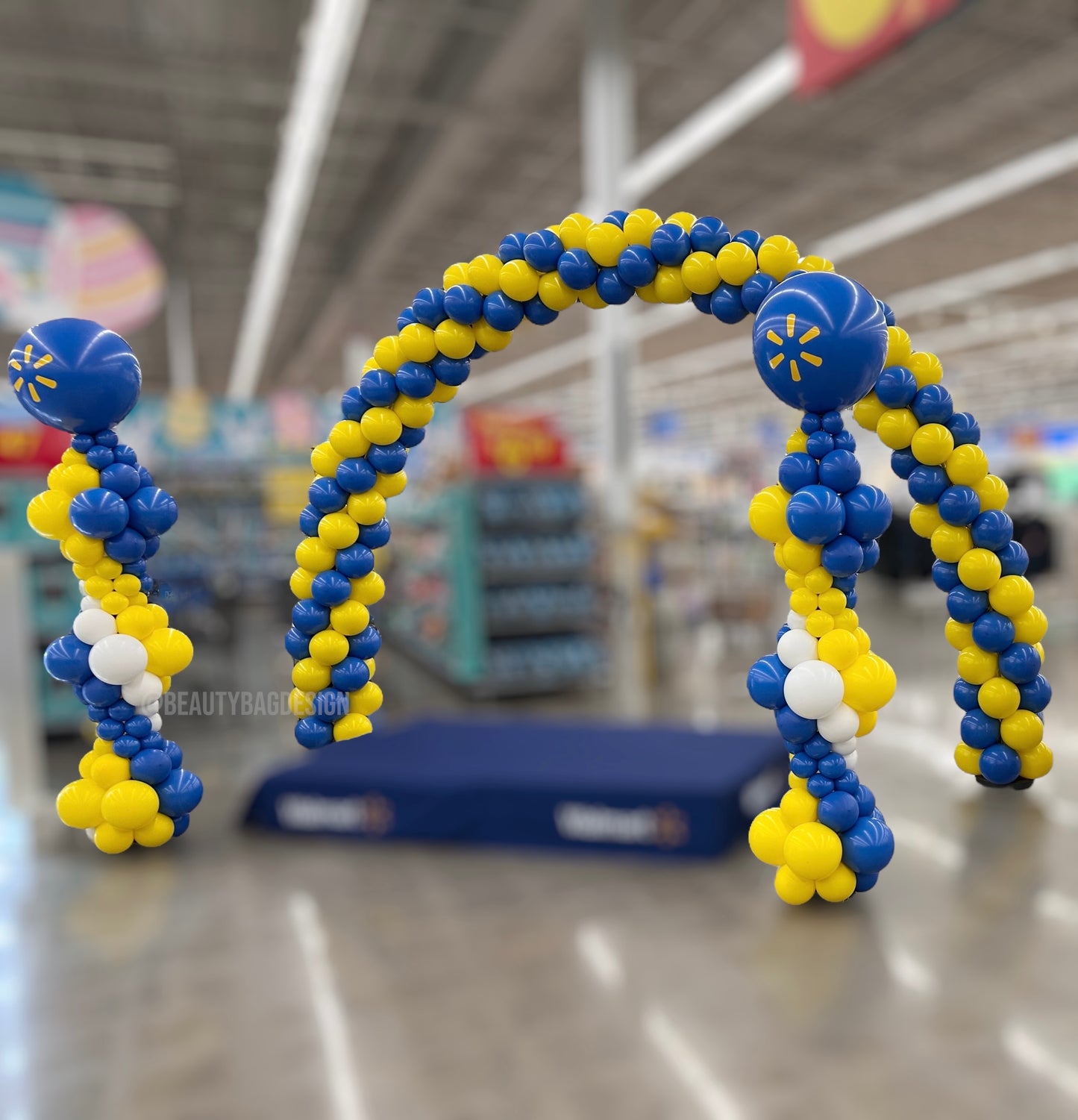 Large Balloon Arch + 2 Balloon Columns Combo plus Stand RENTAL