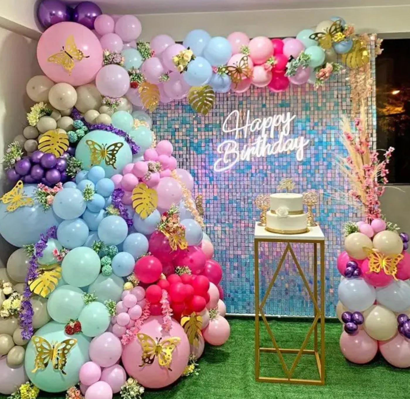 Shimmer Wall with Heavy Duty Backdrop Stand RENTAL