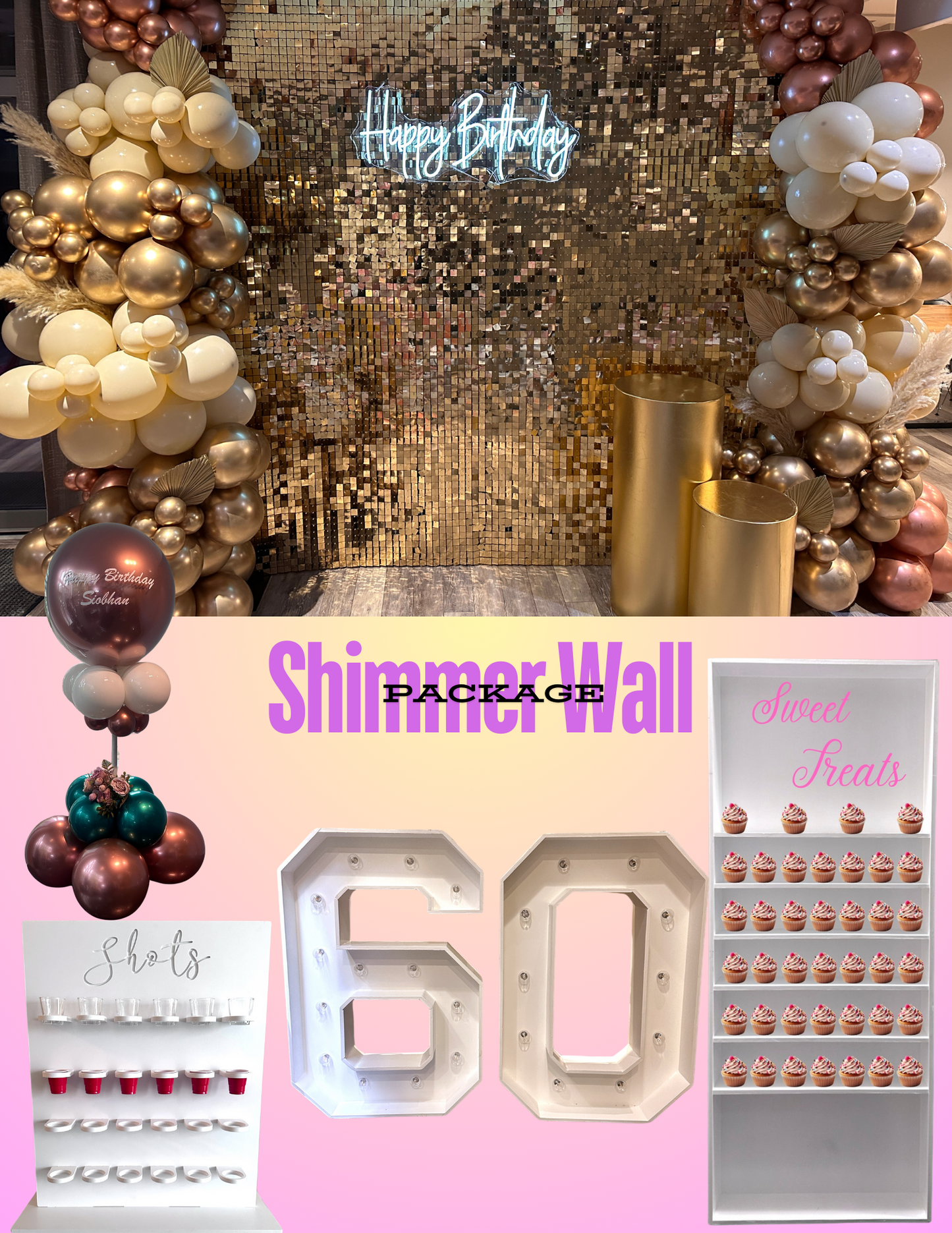 Shimmer Wall Party Rental Package