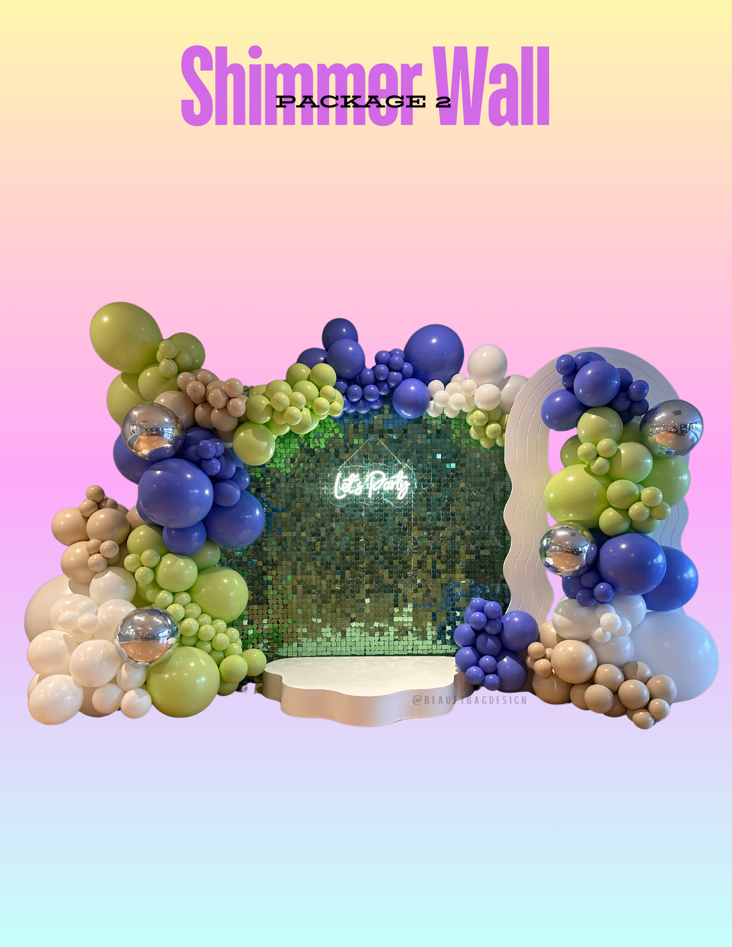 Shimmer Wall Party Rental Package 2