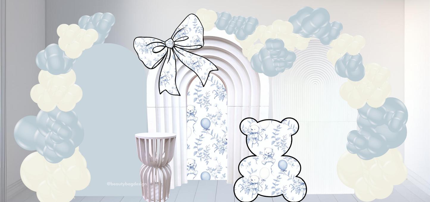 "Teddy Bear Toile de Jouy" Theme RENTAL Package