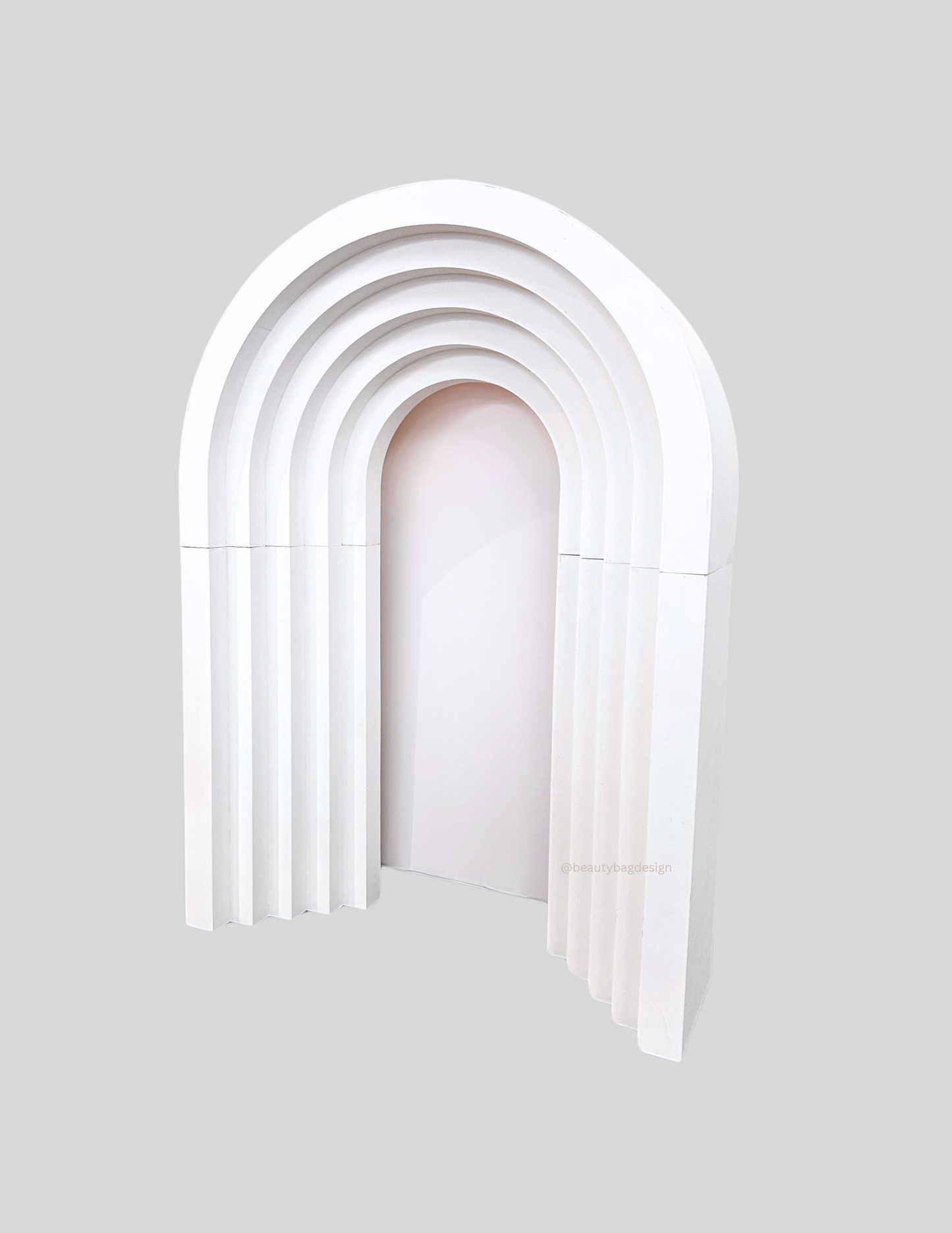 5 Layer Arch Backdrop RENTAL - White