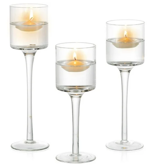 3 tier Glass Candle Holder Centrepieces RENTAL