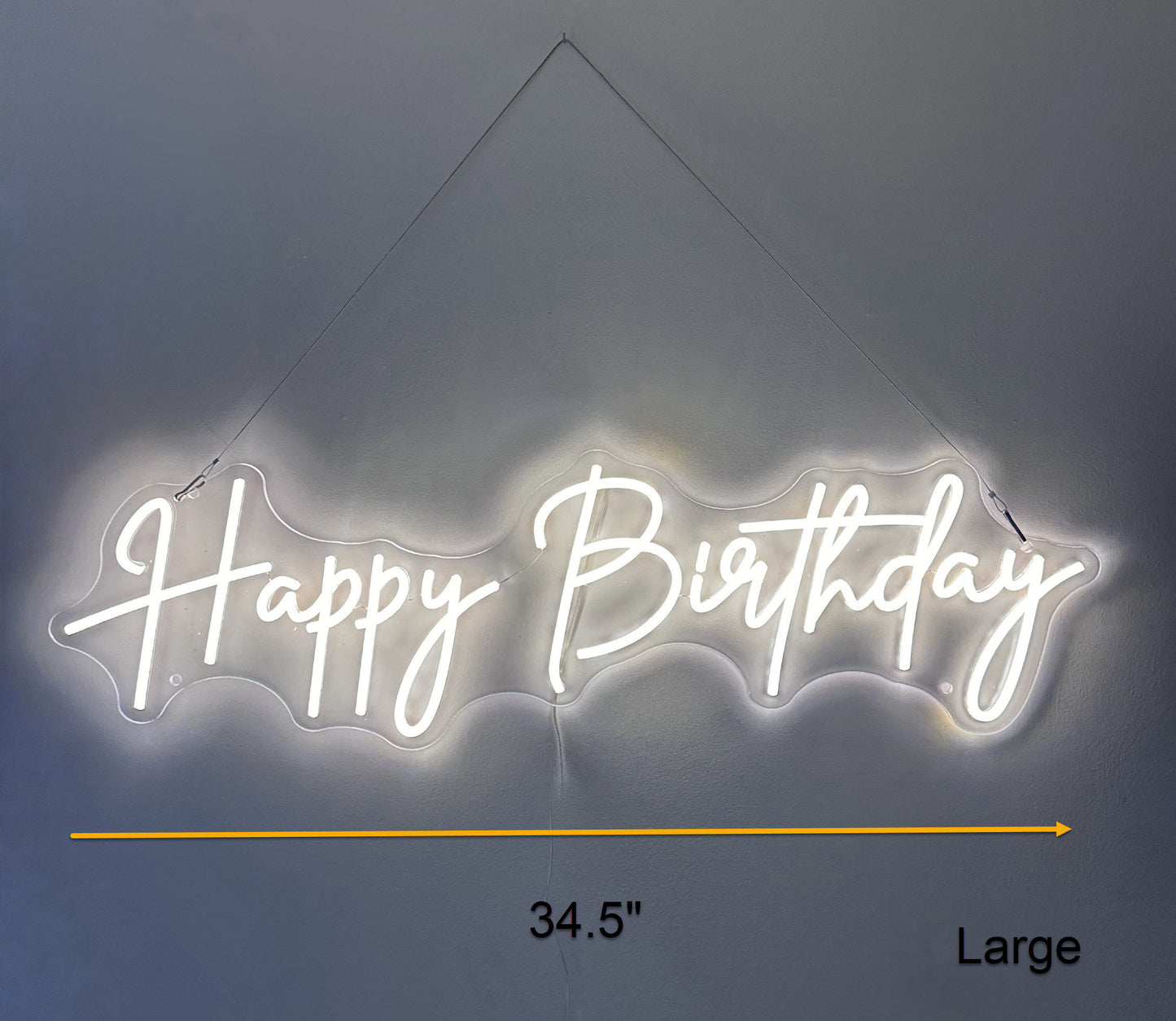 Happy Birthday Neon Sign RENTAL - Various Sizes